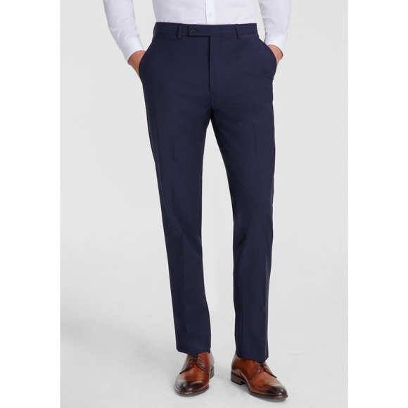 Calvin Klein Men Slim Fit Wool Blend Stretch Suit Pants Navy Size 33X30 - Picture 1 of 1